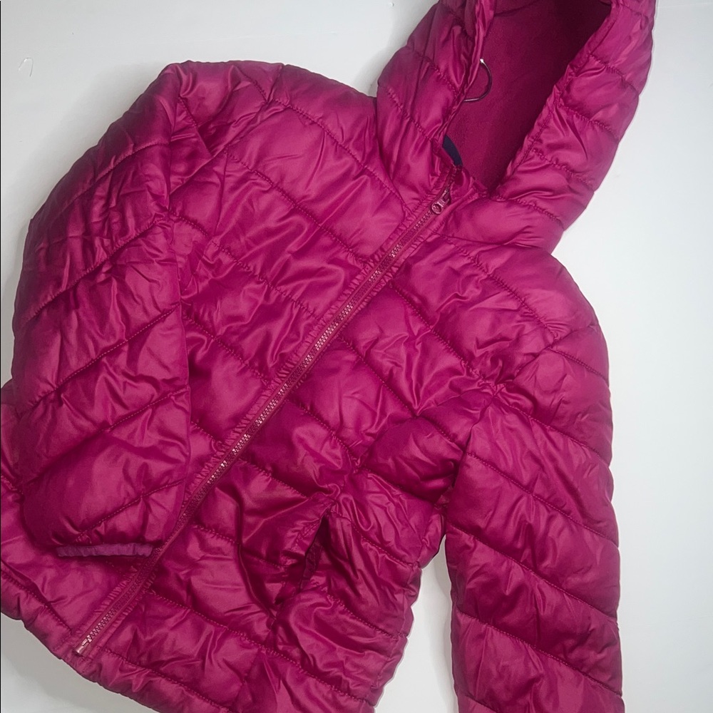 Girls Old Navy Fuchsia Puffer Jacket size 14 - Picture 5 of 8